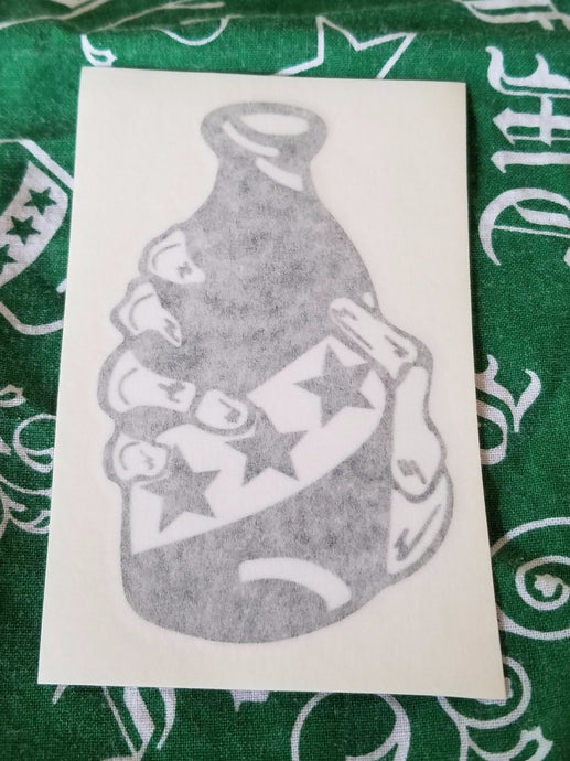 HAND AND BOTTLE STICKER (small)